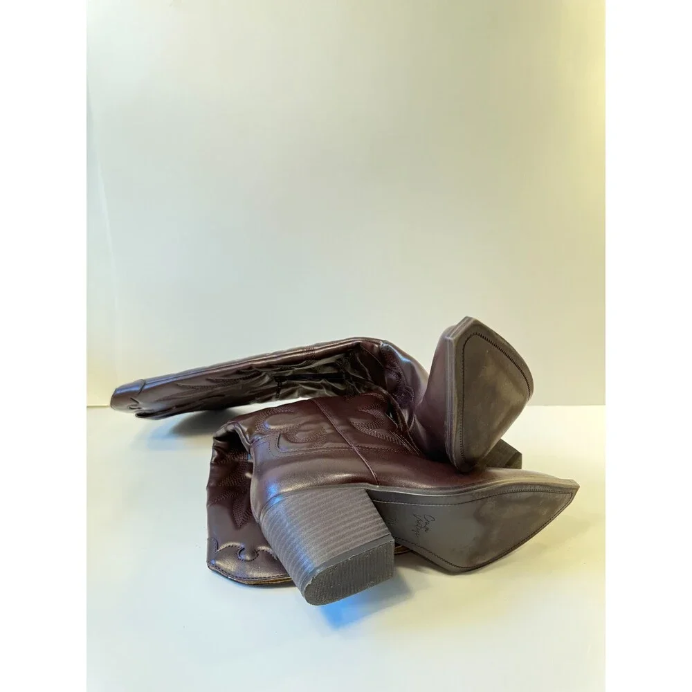 Crown Vintage Womens Western Boots Leather Brown US 7